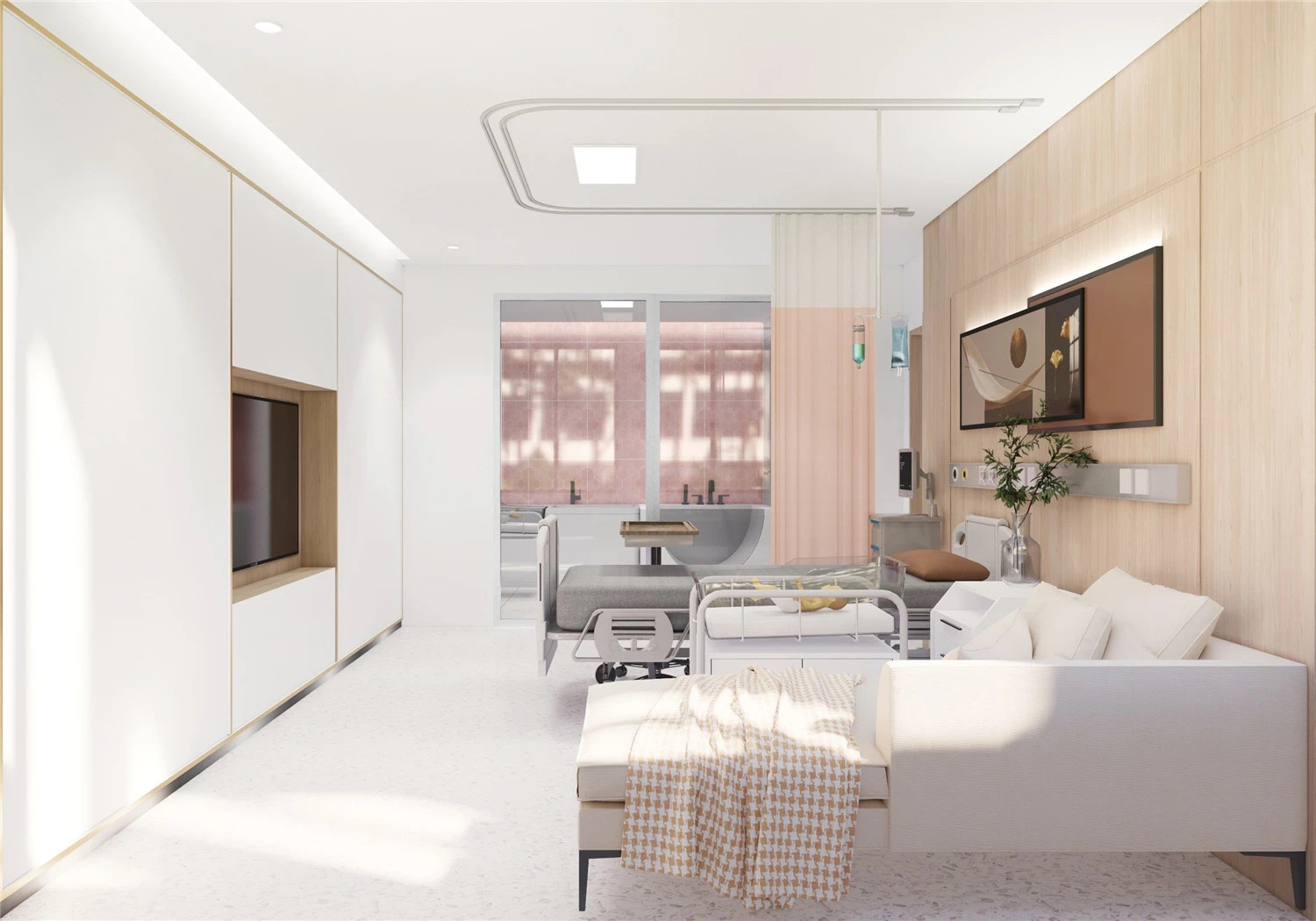 【醫(yī)院案例】婦產(chǎn)醫(yī)院這樣設(shè)計(jì),簡(jiǎn)而不失其華!(圖6) 【醫(yī)院案例】婦產(chǎn)醫(yī)院這樣設(shè)計(jì),簡(jiǎn)而不失其華!(圖6)