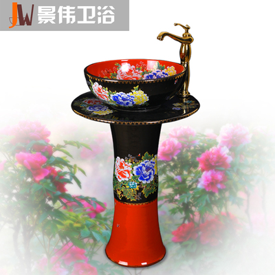 匠心獨運的浴室藝術(shù) 景偉景德鎮(zhèn)衛(wèi)浴手繪立柱盆JW-1017與實用主義之選